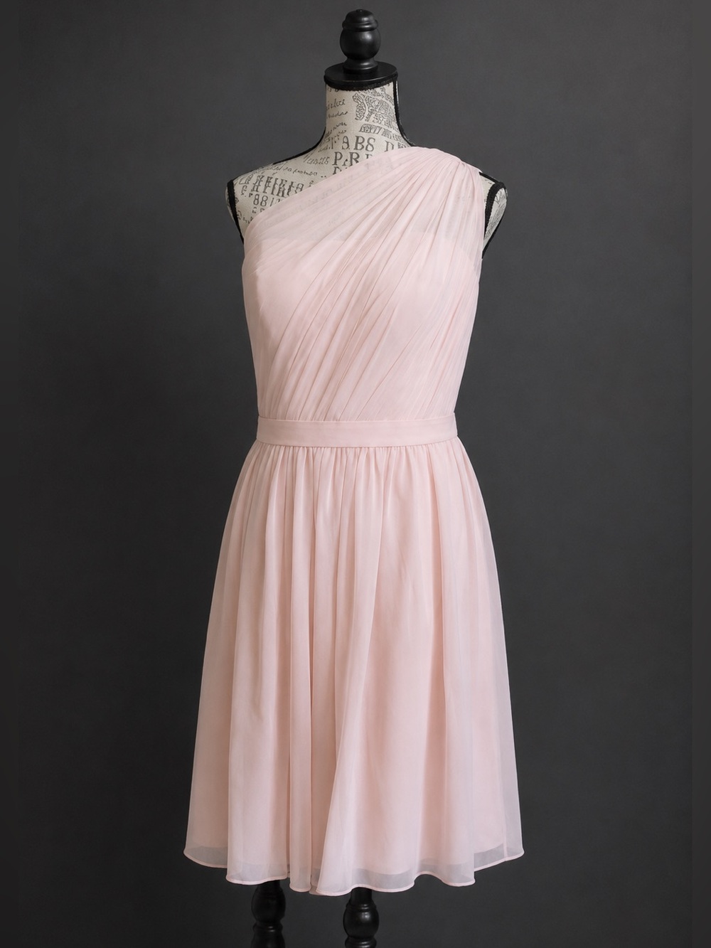 Bill Levkoff One Shoulder Chiffon Formal Dress